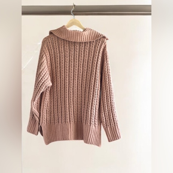 Aerie Cable Car Quarter Zip Sweater - Picture 15 of 16